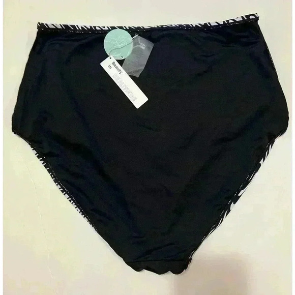 Beautikini Highwaisted Striped Bikini Bottom NWT Size XXL - Picture 4 of 7